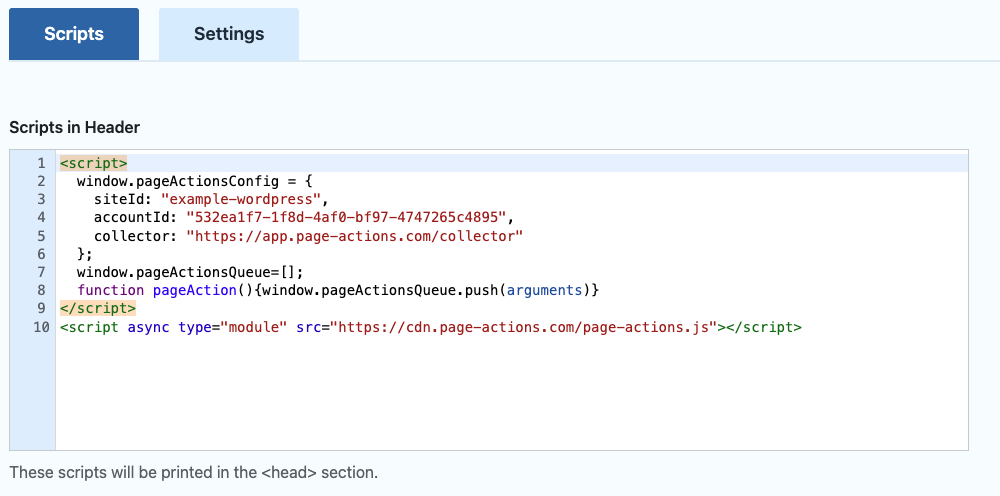 Page views table